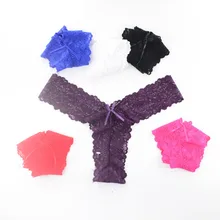 4pcs/lot Lace Sexy Panties Transparent Low Waist Thongs Lingerie Underwear women G-String Calcinhas Briefs Intimates Underpants