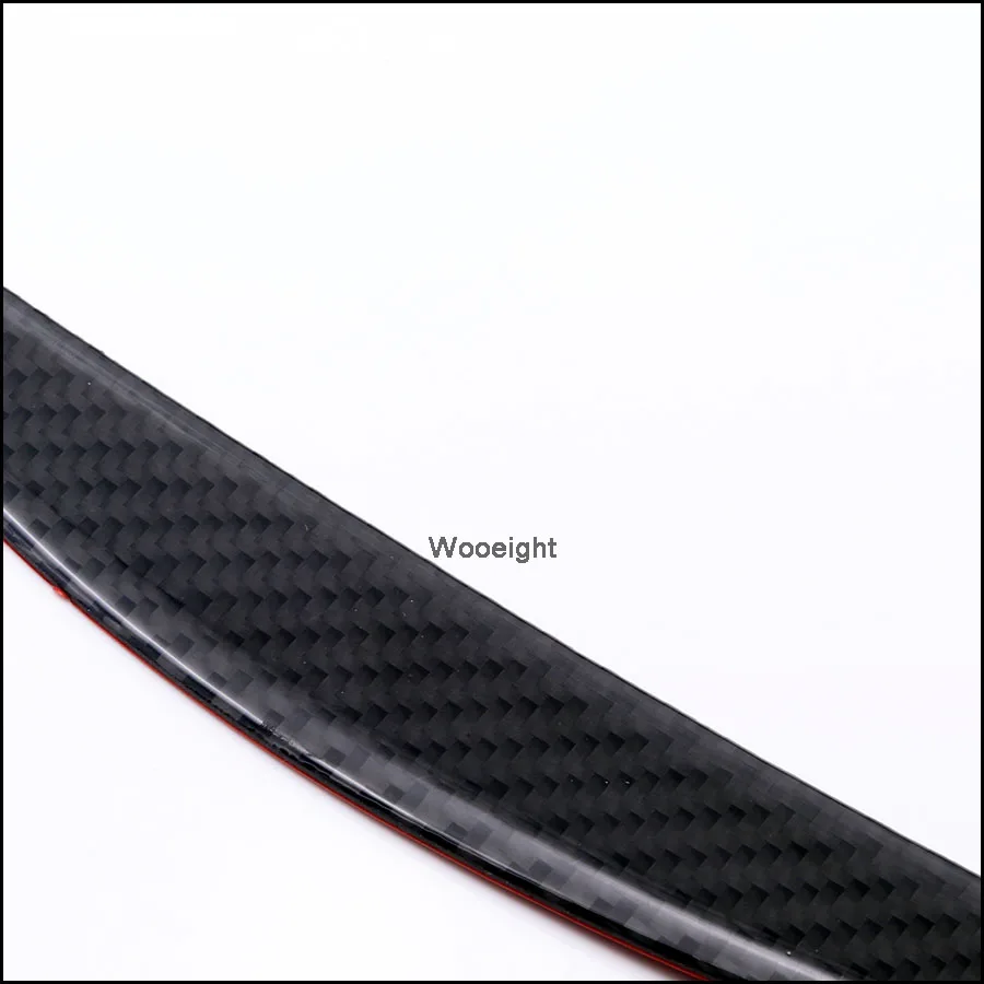 Wooeight 2Pcs Carbon Fiber Headlights Eyebrows Eyelids Front Headlamp Eyebrow Cover Trim Fit for BMW 3 Series F30 2013 2014-2017 (5)