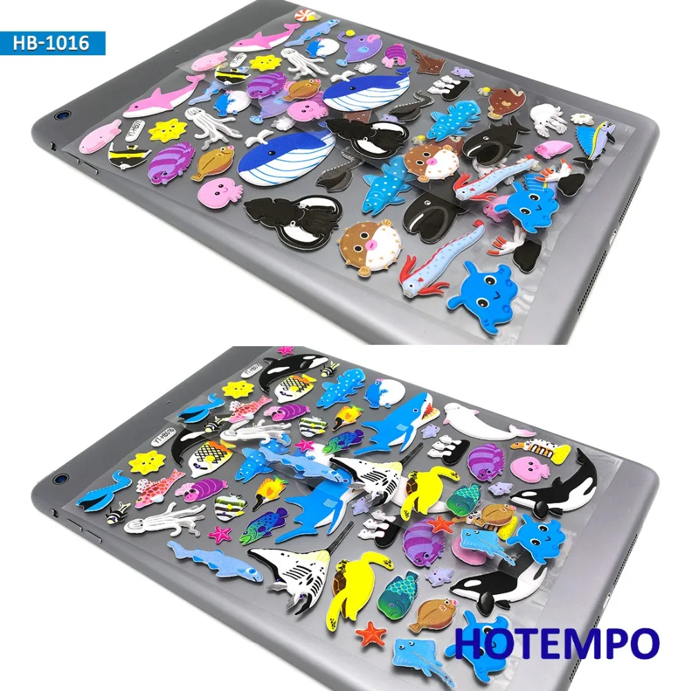 2 sheets Creative Cute Color Cartoon Marine Life Animal 3D Foam Stickers Infantiles Pack for Kids Children Scrapbooks Stickers 2 sheets Creative Cute Color Cartoon Marine Life Animal 3D Foam Stickers Infantiles Pack for Kids Children Scrapbooks Stickers