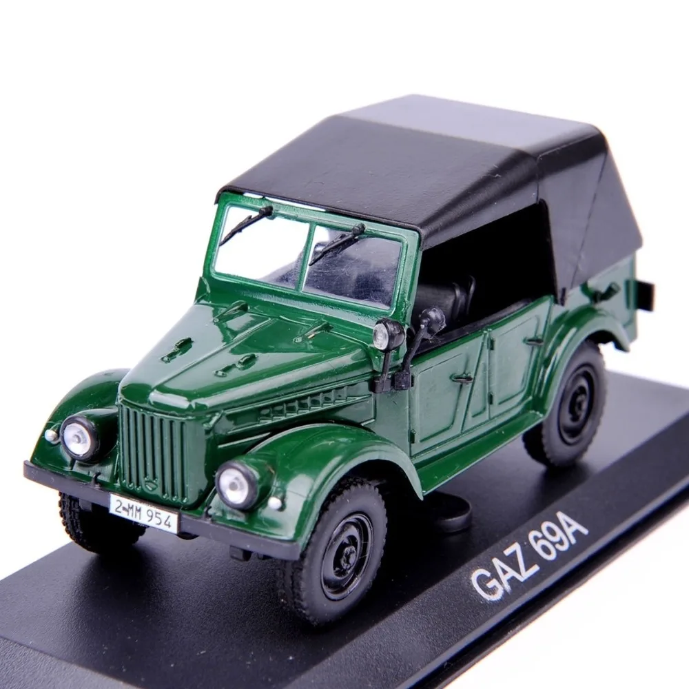 Газ 69A Dunkelgrun/Schwarz 1:43 модель литья под давлением |