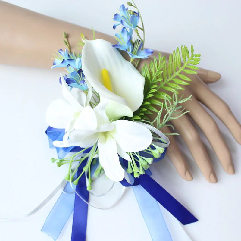 Wrist Corsage Bracelet wedding bridesmaid wrist flower  (4)