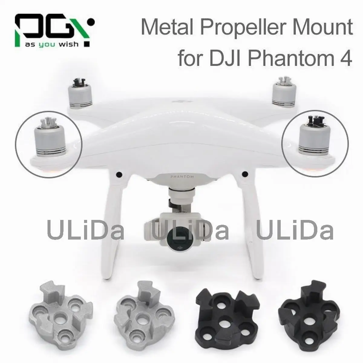 DJI Phantom 4 Drone Holder Adapter motor connector Metal Propeller Bracket Mountmotor connector