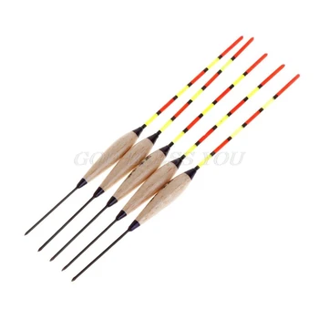 BEST PROMO ❤️ 5 Pcs/Set Fishing Float Fluorescent Tail Luminous Stick Floating Buoy Tackle Barr Wood Wooden Sticks Accessories Ice Fishing - discount item 17% OFF Sports & Entertainment