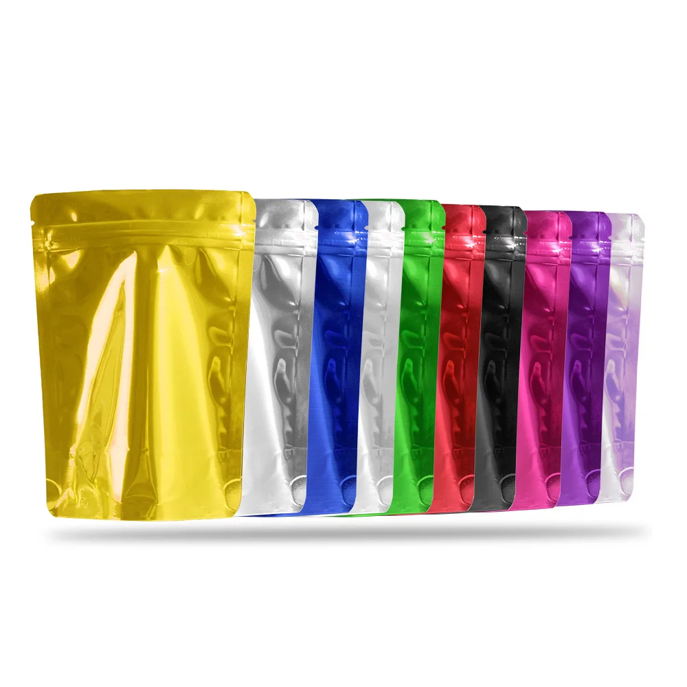 High Quality 100pcs Heat Seal Zip Lock Package Bags Aluminum Foil Mylar