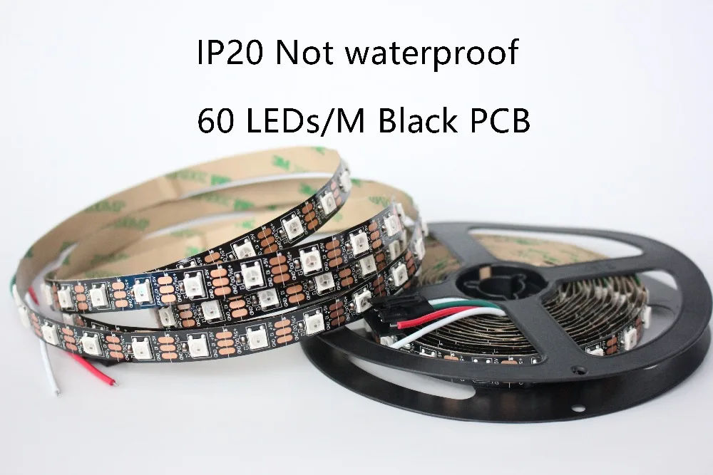 Умная Светодиодная лента WS2812B 5 м 30/60 светодиодов WS2812 IC WS2812B/m IP20/IP65/IP67