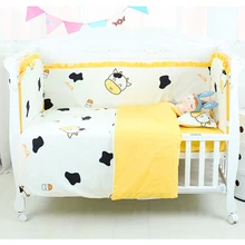 5 шт., детские мягкие бортики для кровати, набор из хлопка, детская кроватка, Комплект постельного белья, съемная и моющаяся детская защита для кроватки, постельное белье 19 цветов