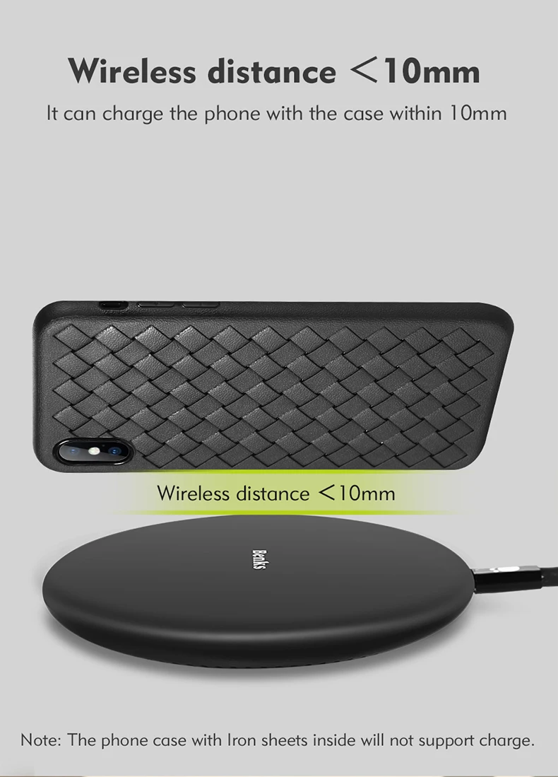 Benks Qi Wireless Charger For iPhone X iPhone 8 8 plus Fast Charge Charging Pad For Samsung S8 S7 S6 Note 8 Wirless Charger (7)
