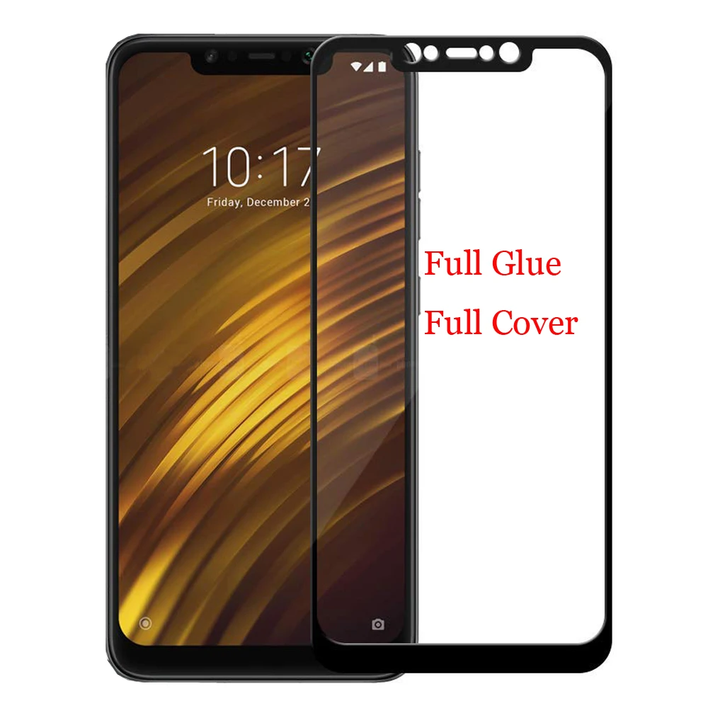 For POCO F1 Full Cover Full Glue Tempered Glass Screen
