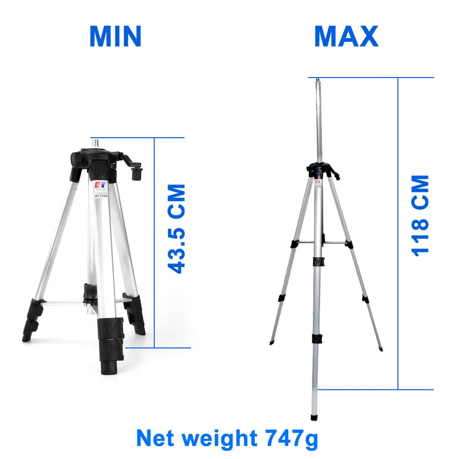 Best KaiTian Tripod for Laser Level Adjustable Height Thicken Aluminum 1.2M 5 8 Inch Tripod Stand For Self Leveling Level Lasers Line
