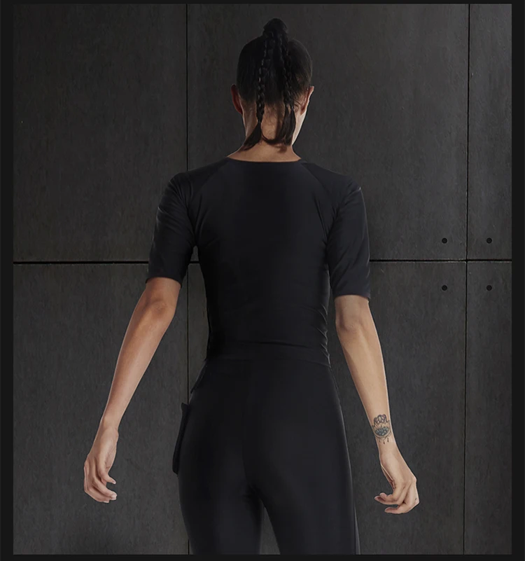 Женские популярные спортивные рубашки, сексуальные рубашки для йоги с u-образным вырезом, водонепроницаемые Топы с коротким рукавом, спортивная одежда для фитнеса и тренировок