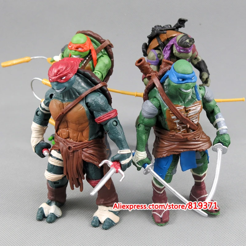 

2016 NEW HOT 4 pieces/sets 12cm Anime Cartoon TMNT Teenage Mutant Ninja Turtles PVC Action Figure Toys Dolls boys Gift Birthday