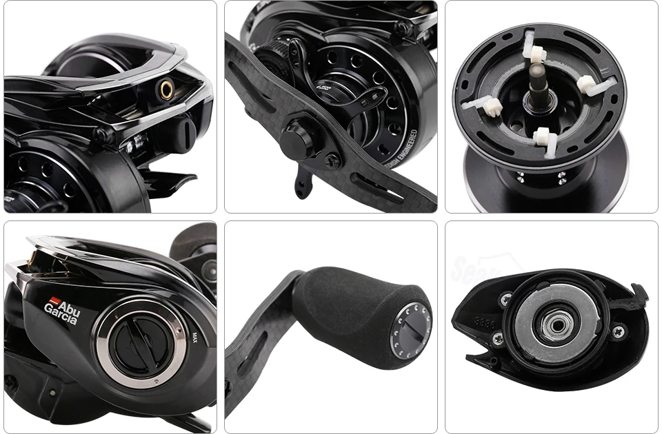 Abu Garcia бренд Revo MGX 2 baitcasing Reel 8,0: 1 142 г легкая Рыболовная катушка для соленой воды 7,3 кг углеродная матричная катушка