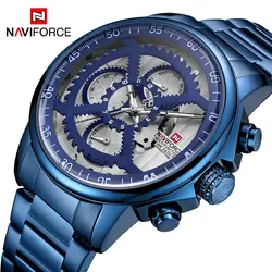 Naviforce 9150 для мужчин s часы лучший бренд класса люкс кварцевые часы сталь для мужчин Военная Униформа водонепрониц