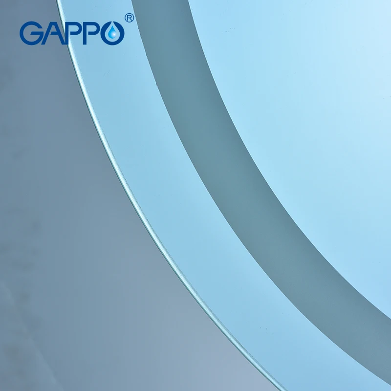 Gappo Bathroom Mirrors Round Led Cosmetic Mirror touch switch light adjustable wall mounted makeup mirror high definitio