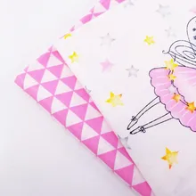 Милая девушка печатный хлопок саржевая ткань материал для поделок стеганые листы для шитья шпаргалки подушки Одеяло Ткань для малышей и детей