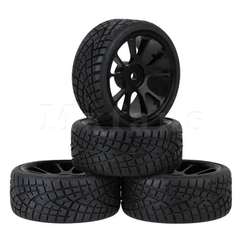 

Mxfans 4 x 1:10 On-Road Car Racing Rubber Tires and Aluminum Alloy 5-Spokes Wheels