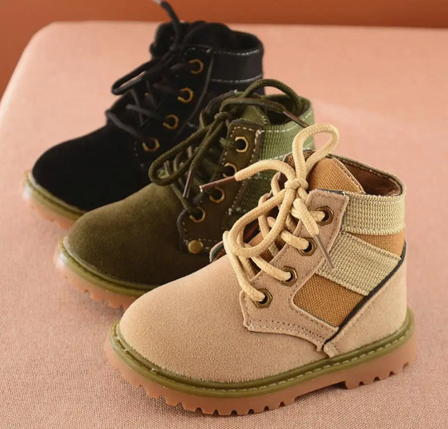 

NEW 2019 Girls Leather Boots Boys Shoes Spring Autumn PU Leather Children Boots Fashion Toddler Kids Boots Warm Winter Boots
