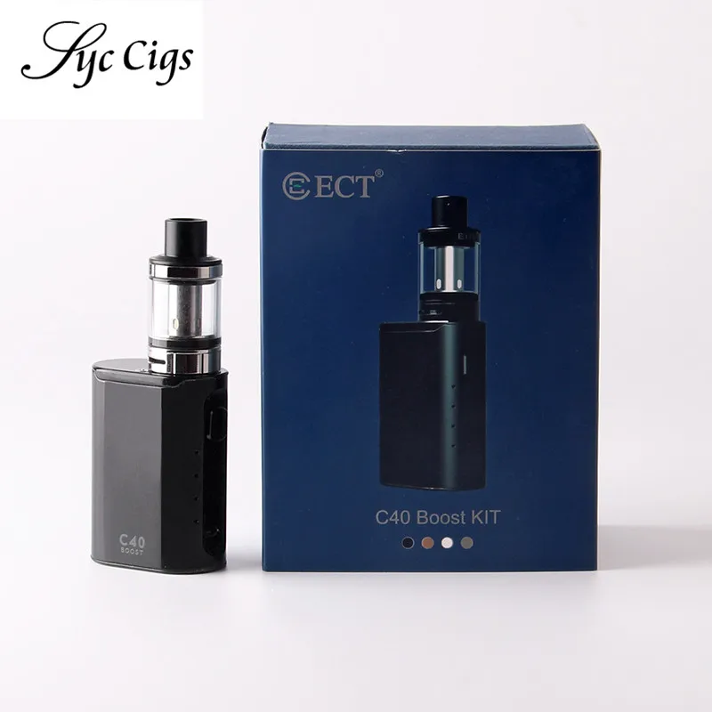 Authentic ECT Electronic Cigarette Kit ECT C40 Boost kit 40w Vape Box Mod KIT 2 0ml