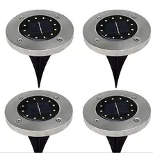 HobbyLane 12 Светодиодный светильник на солнечных батареях, светильник под землёй, наружный светильник, садовый светильник, украшение для газона