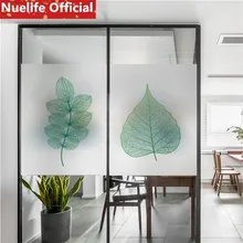 50x200 см зеленые листья отшлифовать стеклянная пленка ванная магазин Дети Детская комната балконные двери и окна стекло пленка N3