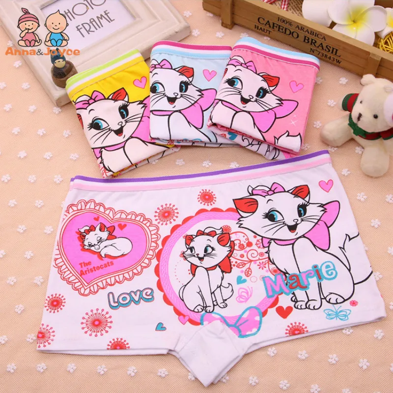 4Pcs/Lot Children's Boxer Underwear Cotton Cute Cat Girls Underwear Boxer Briefs New HTNN441 4Pcs/Lot Children's Boxer Underwear Cotton Cute Cat Girls Underwear Boxer Briefs New HTNN441