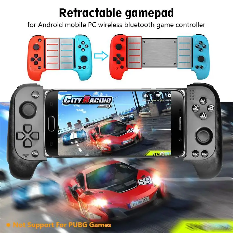 

DSstyles Wireless Bluetooth Game Controller Telescopic Gamepad Joystick for Samsung Xiaomi Huawei Android Phone PC