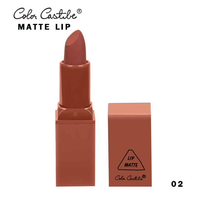 

COLOR CASTLE New Sexy Maquiagem Square Tube Batom Fashion Velvet Matte LipStick Easy toWear Rich Color Charming Perfect