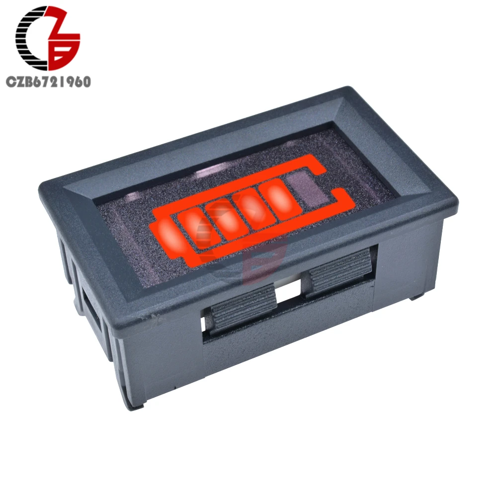 6 в цифровой индикатор заряда батареи свинцово-кислотная батарея уровень заряда вольтметр модуль стабильный красный цвет дисплей