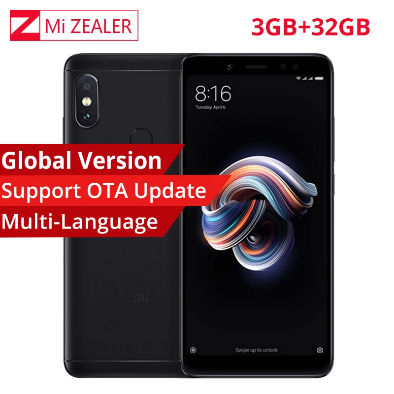 Глобальная версия Xiaomi Redmi Note 5 3 GB Оперативная память 32 ГБ Встроенная Смартфон