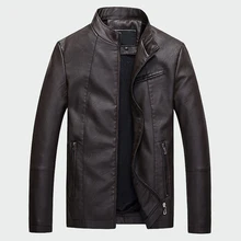 Мужские кожаные куртки, осенне-зимние толстые пальто, мужские бархатные байкерские мотоциклетные куртки, Теплая мужская верхняя одежда, брендовая одежда ML006