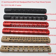 Aplus 15 ''дюймовый свободный поплавок поручень M-lok/Keymod стиль Монтажная система подходит. 223/5. 56 AR-15_Black/красный/цвет загара