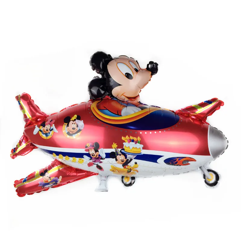 

XXPWJ Free Shipping New Mickey & Minnie aircraft aluminum balloons children's birthday party balloon toy high quality Q-026