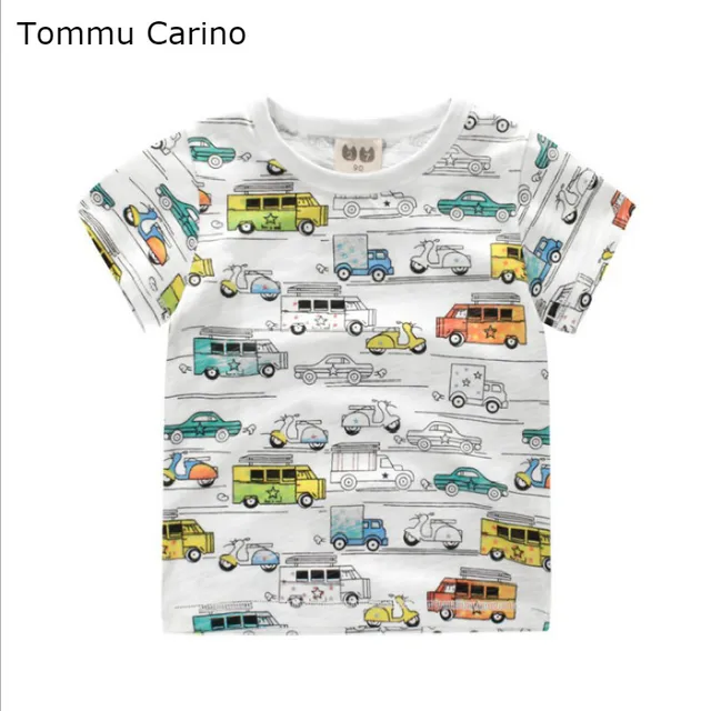 New 2018 Summer Kids Boys T shirt Casual Cars Print Baby Boy Top Tee T ...