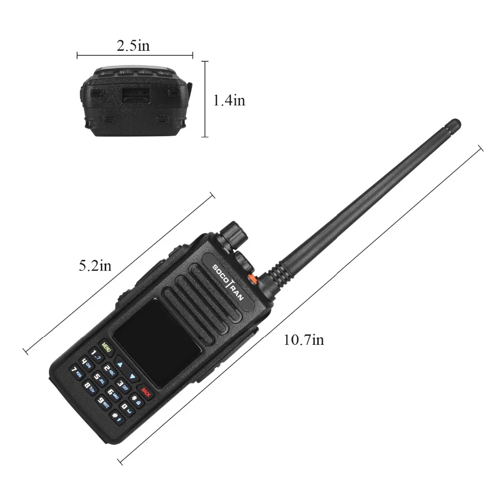 Gps walkie talkie dmr Запись голоса vhf uhf двухстороннее радио двухдиапазонный 136-174 и 400-470 МГц цифровой DM-1702 ham радио с цветным ЖК-дисплеем
