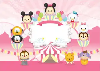 

Carnival Circus Tsum Tsum Party Backdrop High quality Computer print baby shower birthday backgrounds