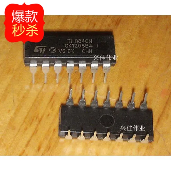 

10PCS The new TL084 TL084CN DIP linear instrumentation amplifier TI / ST