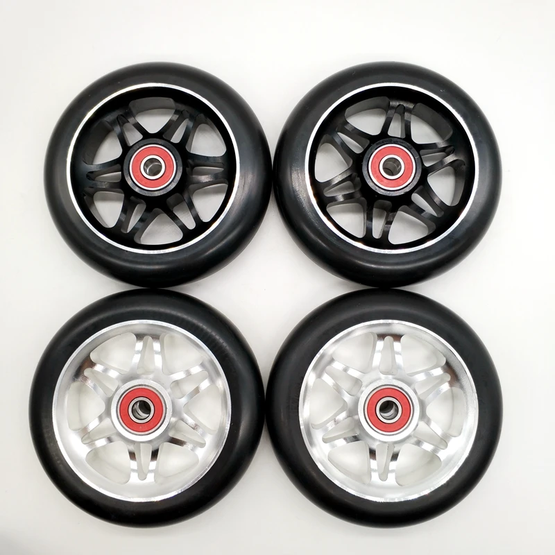 Трюковое колесо, агрессивное колесо для скейта, алюминиевая ступица, 110 мм, 85 а, черный цвет