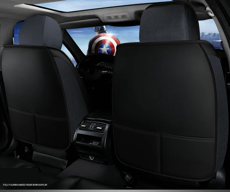 Чехлы для сидений автомобиля с героями мультфильмов Марвел Капитан Америка Веном авто подушка защита стула универсальная для alfa romeo mazda 6 polo audi a3