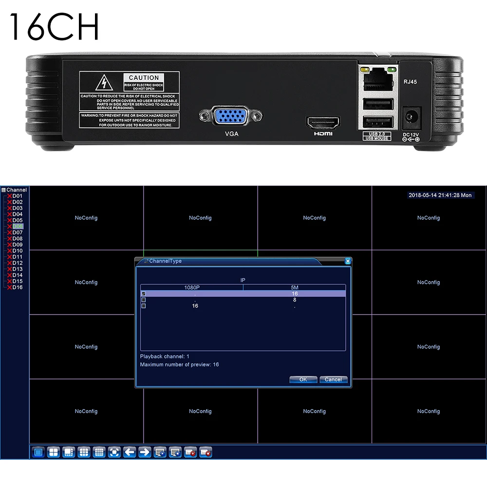 USAFEQLO H.265 Max 4K Выход CCTV NVR 16CH 5MP/8CH 4MP/4CH 5MP видеорегистратор безопасности Обнаружение