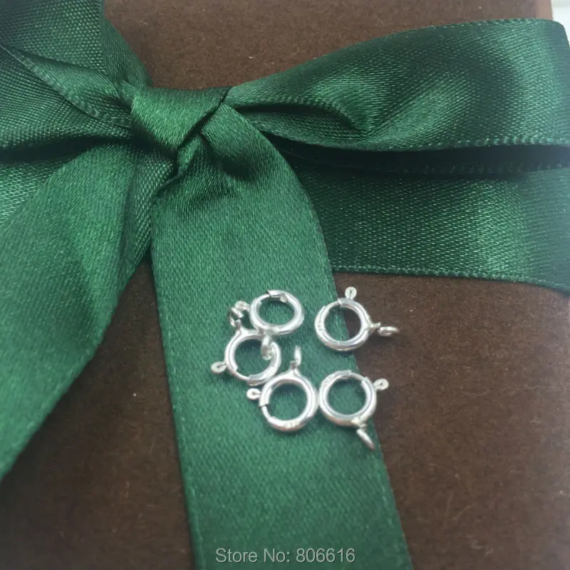 

" Fake One Penalty Ten " 6MM 20Pcs S925 Sterling Silver Clasps & Hooks Jewelry Findings Accessories