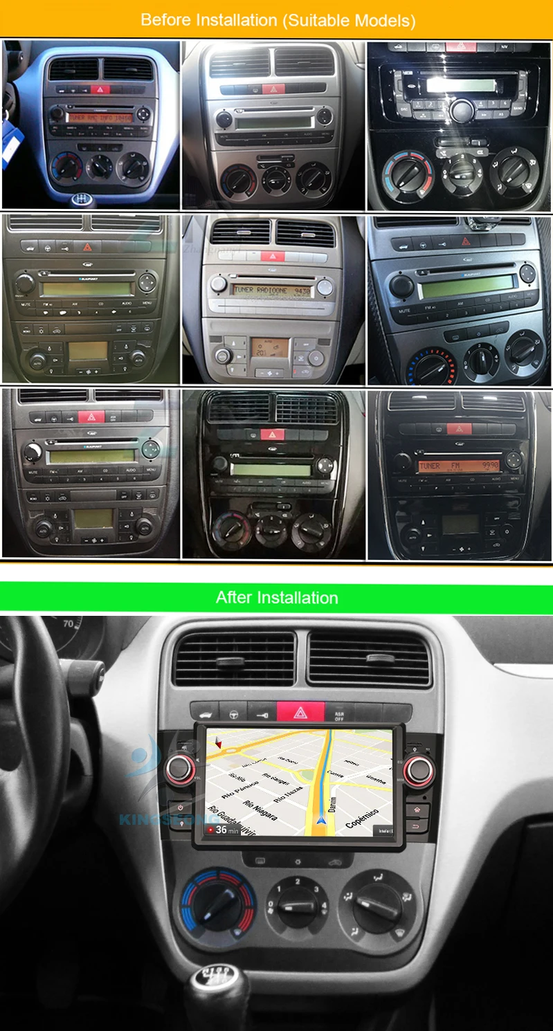 Top COIKA PX6 Android 9.0 System Car Auto Stereo For Fiat Linea Grande Punto 2007-2013 4+64GB Recorder Radio GPS Navi WIFI BT Music 1
