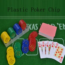 80 шт. пластиковый покер чип золотые большие цифры набор фишек для покера коробка игровые жетоны Пластиковые монеты Jetons De Poker эвкационные игры