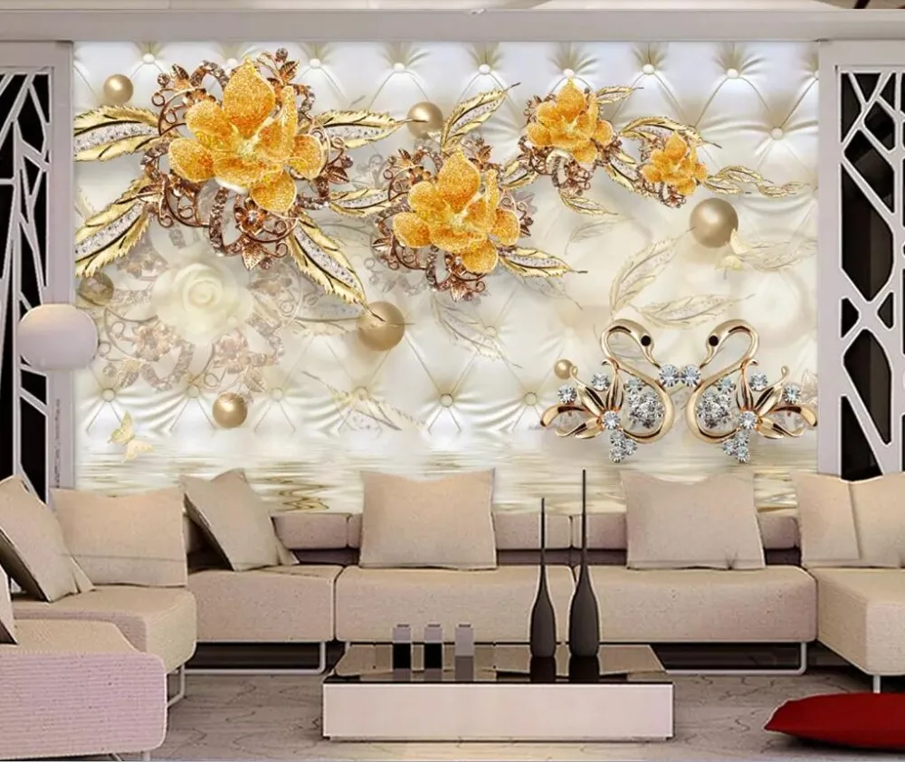 3d Роскошные золотые цветы на заказ мягкая оболочка круглый шар ювелирные изделия