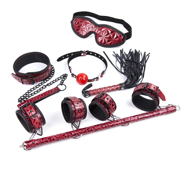 Sex Toys for Woman Adult Games Bdsm Collar Leather Handcuffs Mask Whips Ankle Cuffs Bondage Restraints Mouth Gag |
