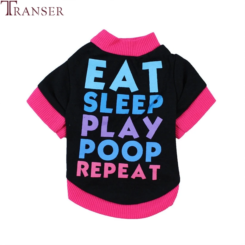 Рубашка для собак Transer с надписью EAT SLEEP PLAY|Рубашки собак| |