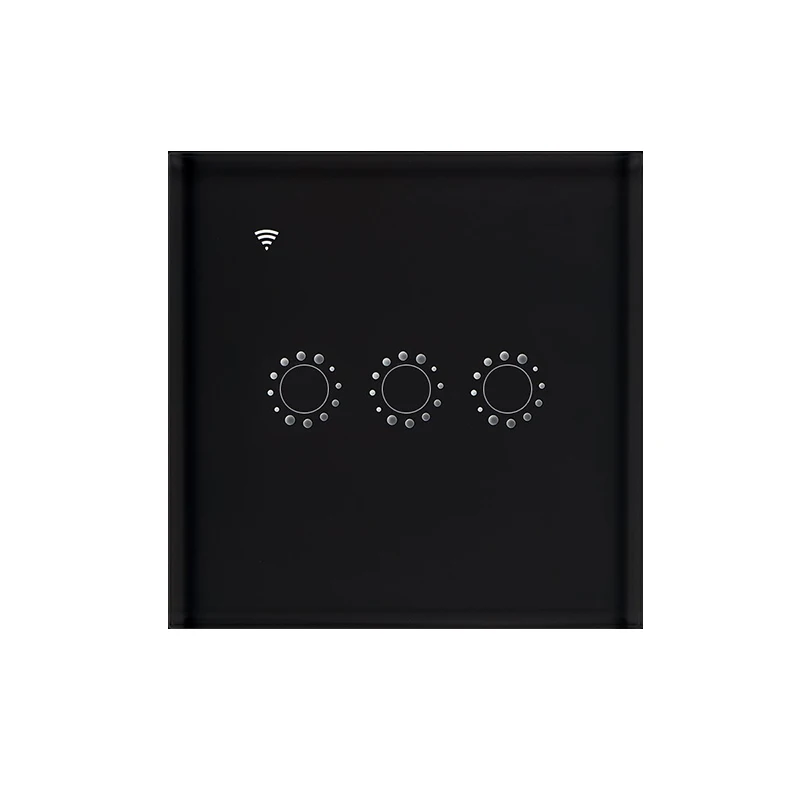 

UK/EU standard Intelligent Wi-Fi Touch Wall Switch smart work with Alexa Google Home 110V/220V/240V 3-gang smart switch