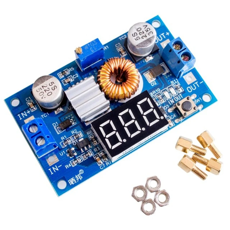 1 шт. XL4015 75 Вт DC 5A модуль регулятора напряжения Регулируемый понижающий с дисплеем