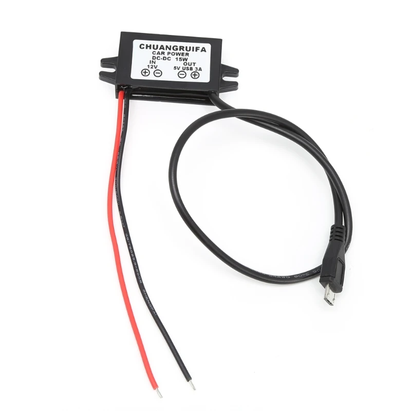 

Car Charge DC Converter Module 12V To 5V Micro USB Output Power Adapter 3A 15W