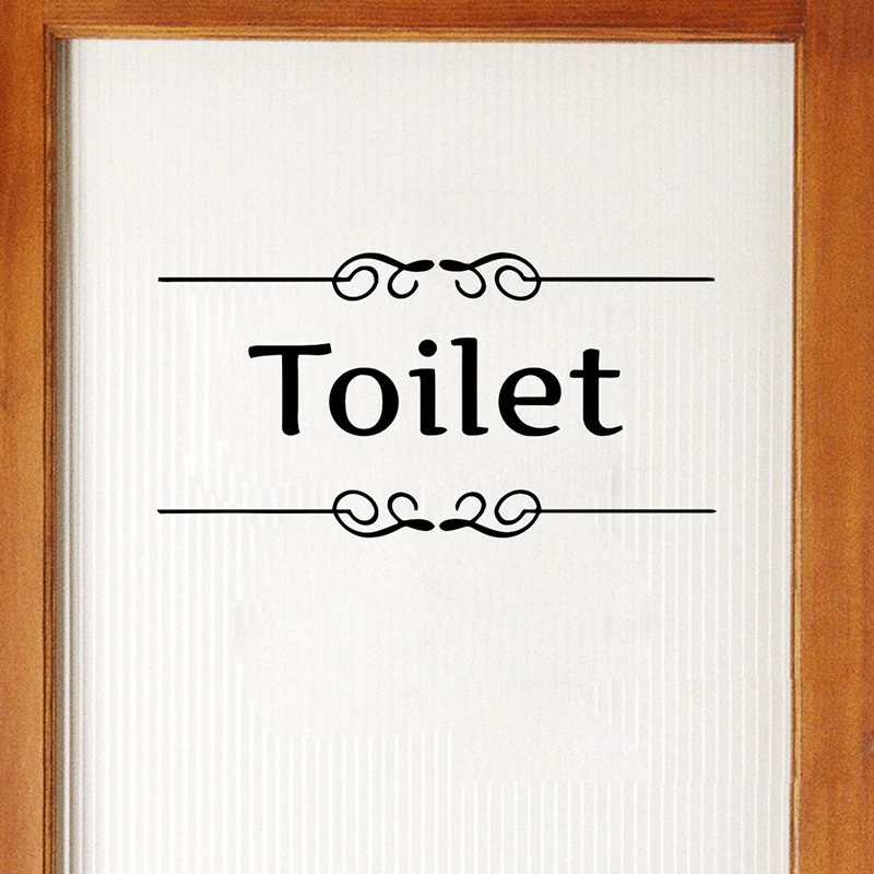 WC знак входа в туалет наклейки на дверь для общественного места украшения дома креативный узор стены Diy забавная виниловая настенная живопись наклейки