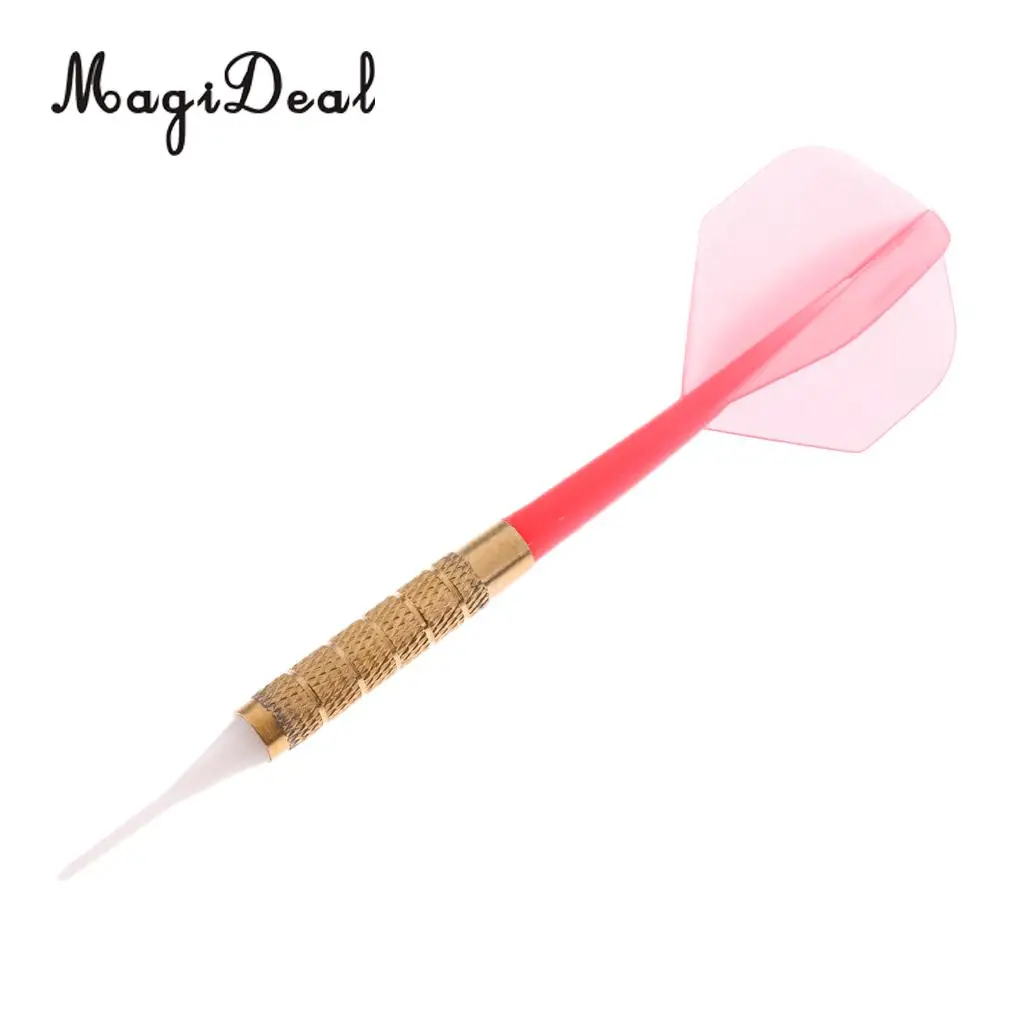 MagiDeal 14 Grams Plastic Metal Barrels Safety Soft Tip Dart for Electronic Dartboard Soft Dartboard White Red Black Blue